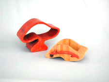 Free-form sculptured boxes by Kathy Sawada, Toronto, Canada